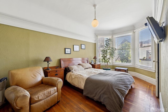 157-167 Vicksburg St, San Francisco, CA 94114 - bedroom with wood finished floors, baseboards, and ornamental molding