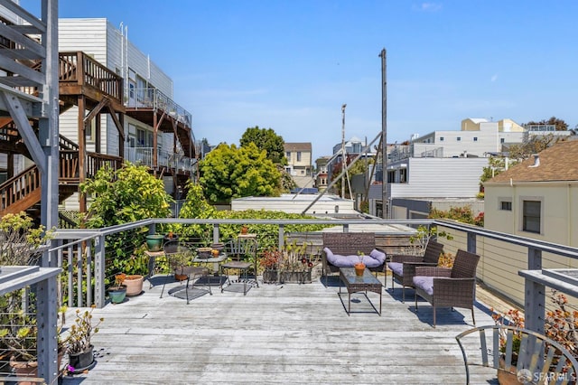 157-167 Vicksburg St, San Francisco, CA 94114 - wooden terrace with a residential view