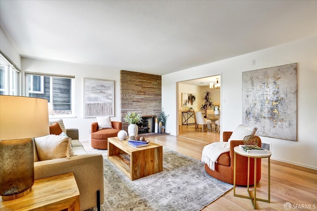 1751 Leimert Blvd, Oakland, CA 94602 - living area featuring wood finished floors and a fireplace