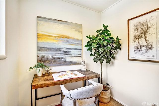 1751 Leimert Blvd, Oakland, CA 94602 - office area with ornamental molding and baseboards