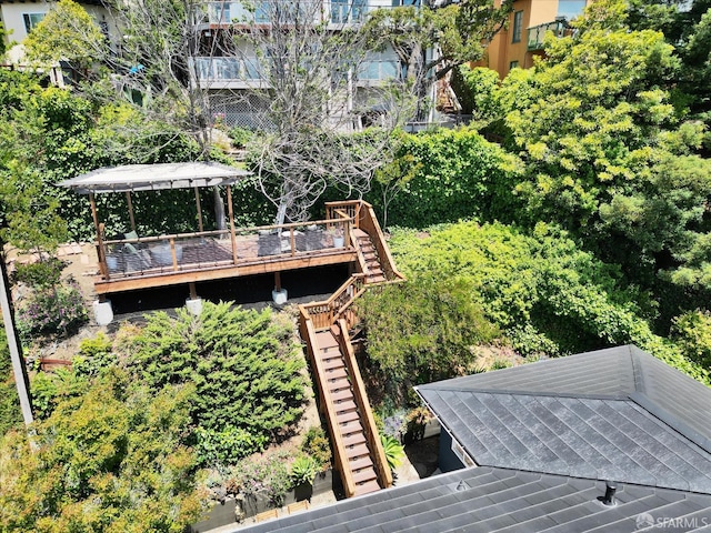 1751 Leimert Blvd, Oakland, CA 94602 - view of yard featuring stairway and a deck