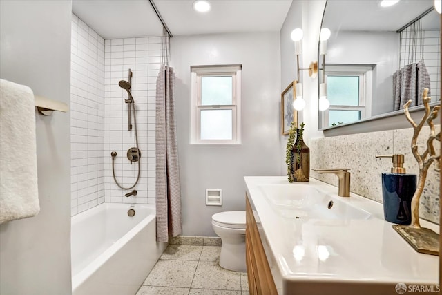 1751 Leimert Blvd, Oakland, CA 94602 - bathroom with vanity, plenty of natural light, shower / tub combo, and recessed lighting