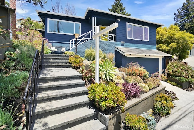 1751 Leimert Blvd, Oakland, CA 94602 - view of front of home with stairs and a garage