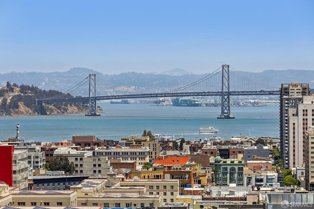 1034 Jackson St, San Francisco, CA 94133 - water view with a notable bridge and mountains