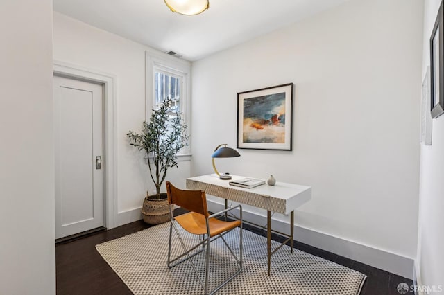 1034 Jackson St, San Francisco, CA 94133 - office with baseboards and wood finished floors