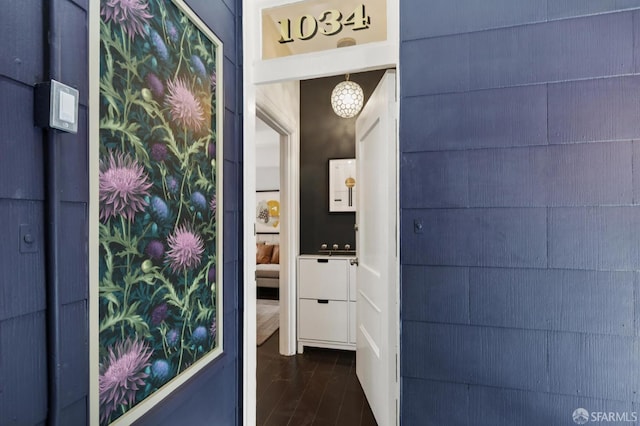 1034 Jackson St, San Francisco, CA 94133 - hallway featuring dark wood-style floors