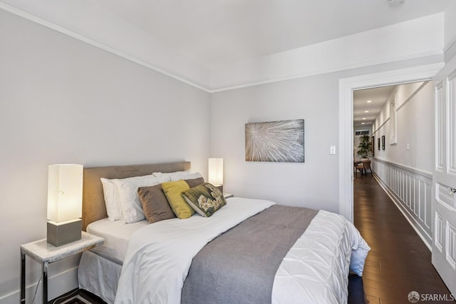 1034 Jackson St, San Francisco, CA 94133 - bedroom with wood finished floors, recessed lighting, and ornamental molding
