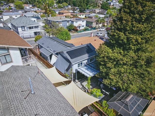 aerial view with a residential view