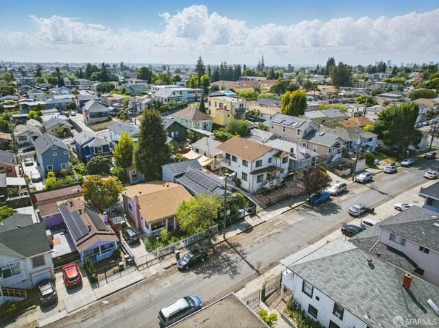 drone / aerial view with a residential view