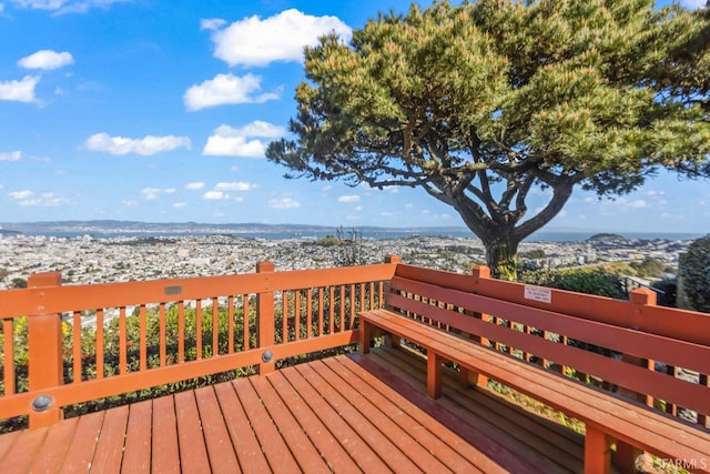 view of wooden terrace