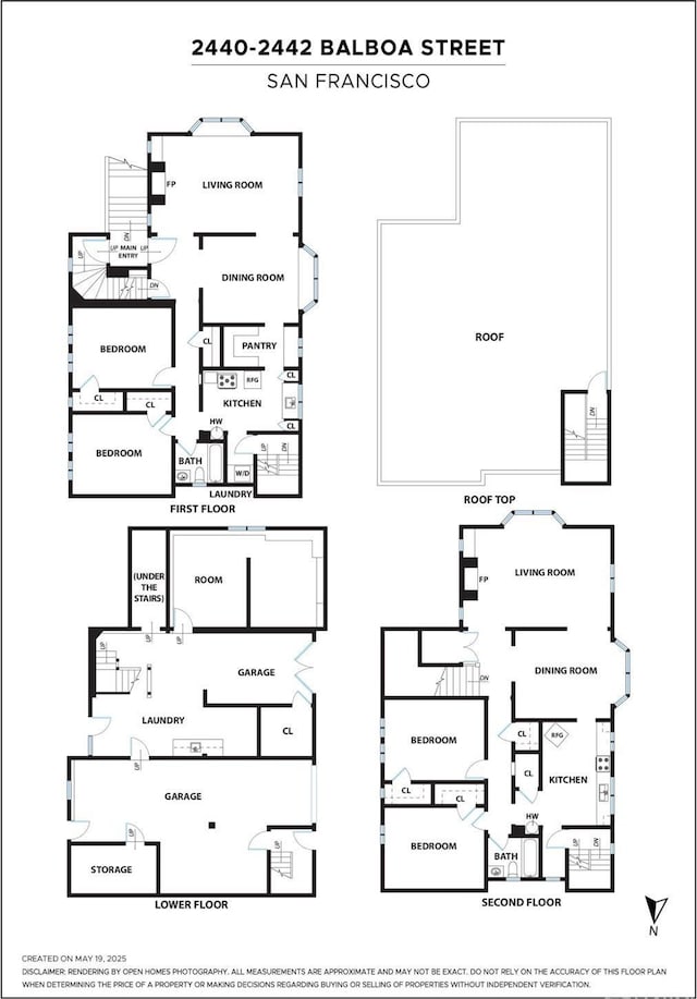 2440-2442 Balboa St, San Francisco, CA 94121 - floor plan / room layout