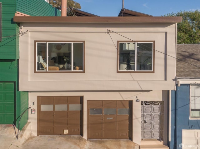 view of home's exterior featuring a garage