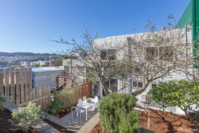 exterior space with a patio