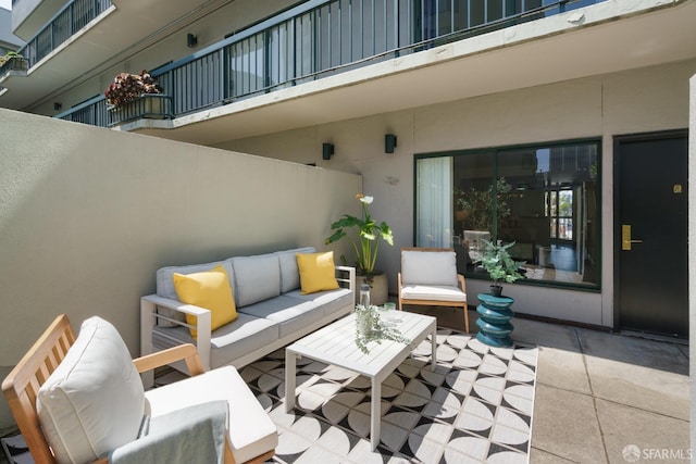 601 Van Ness Ave Unit 39, San Francisco, CA 94102 - view of patio with outdoor lounge area and a balcony