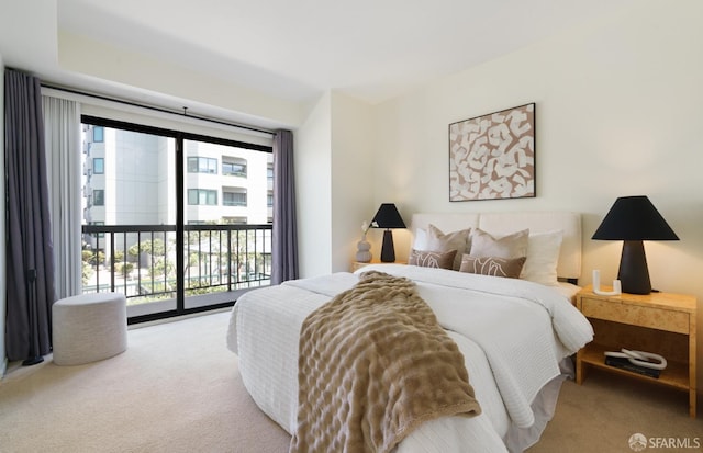 601 Van Ness Ave Unit 39, San Francisco, CA 94102 - bedroom with carpet flooring and access to exterior