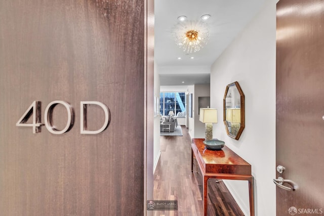 301 Mission St Unit 40D, San Francisco, CA 94105 - hall with wood finished floors