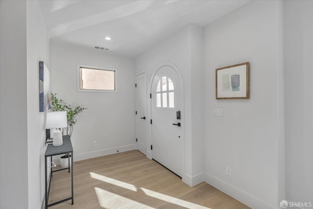 entryway featuring light wood-type flooring