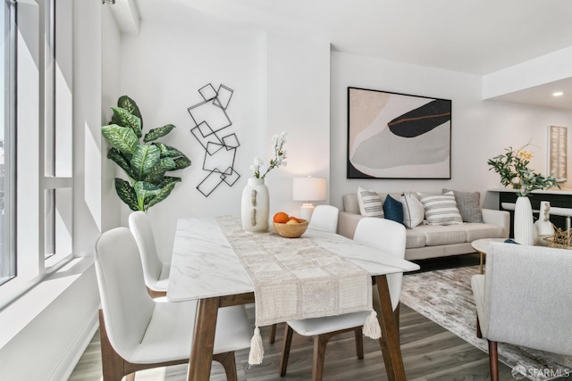 1688 Pine St Unit E709, San Francisco, CA 94109 - dining space featuring wood finished floors and recessed lighting