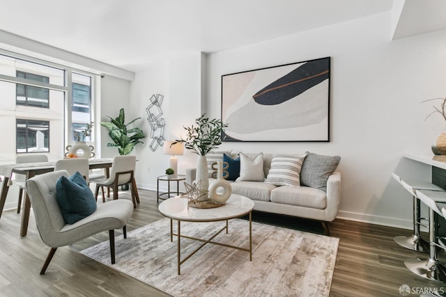 1688 Pine St Unit E709, San Francisco, CA 94109 - living area with wood finished floors and baseboards