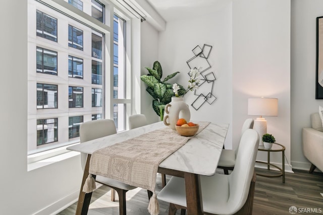 1688 Pine St Unit E709, San Francisco, CA 94109 - dining space with baseboards and wood finished floors