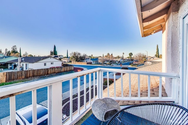 balcony with a residential view