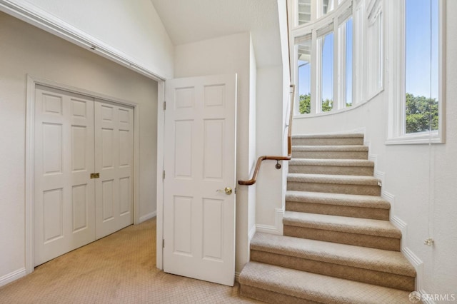 12553 Parker Ranch Ct, Saratoga, CA 95070 - stairway with carpet flooring and baseboards