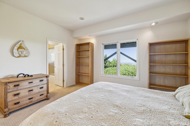 12553 Parker Ranch Ct, Saratoga, CA 95070 - bedroom featuring light colored carpet, recessed lighting, and baseboards