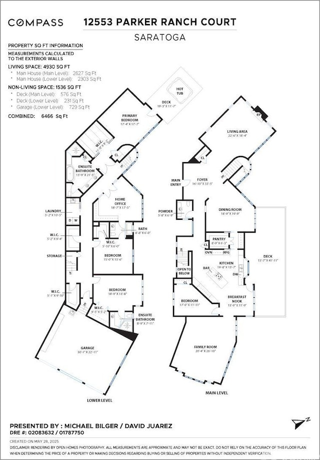 12553 Parker Ranch Ct, Saratoga, CA 95070 - floor plan / room layout