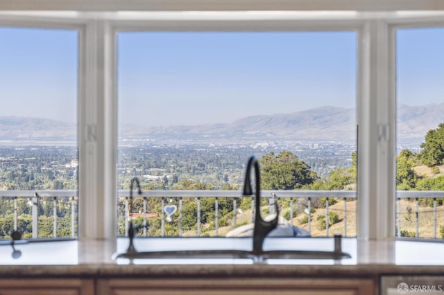 12553 Parker Ranch Ct, Saratoga, CA 95070 - detailed view of a sink, dishwasher, and mountains