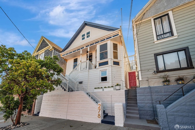 278 Whitney St, San Francisco, CA 94131 - view of front facade with stairway and covered porch