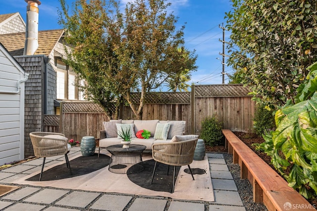 278 Whitney St, San Francisco, CA 94131 - fenced backyard with a patio and an outdoor living space
