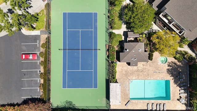 1945 Las Encinas Ct, Los Gatos, CA 95032 - aerial view of a pool area