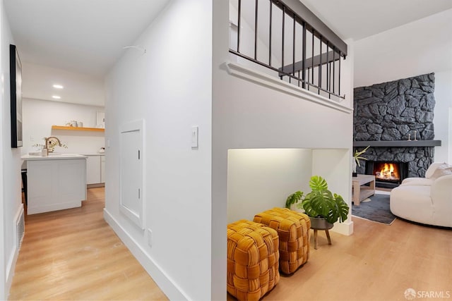 1945 Las Encinas Ct, Los Gatos, CA 95032 - corridor with light wood-type flooring and recessed lighting