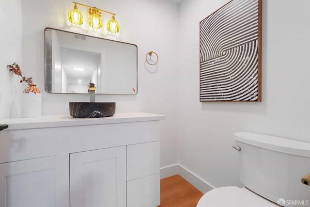1945 Las Encinas Ct, Los Gatos, CA 95032 - half bathroom with vanity and wood finished floors