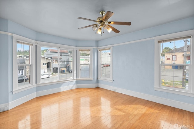 3328 San Jose Ave, Daly City, CA 94014 - unfurnished room featuring baseboards, ceiling fan, and wood-type flooring