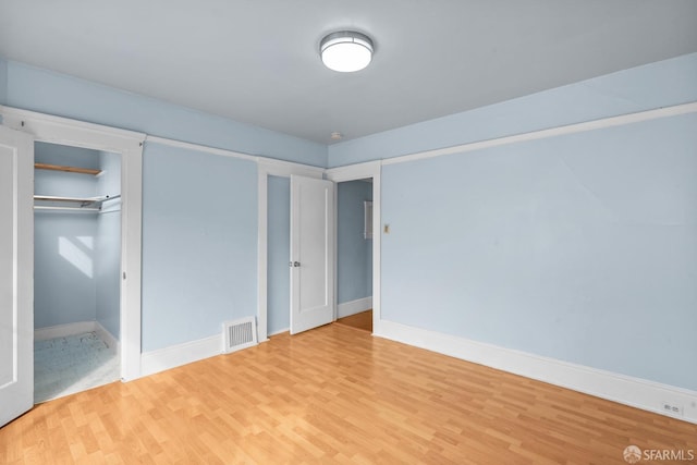 3328 San Jose Ave, Daly City, CA 94014 - unfurnished bedroom featuring baseboards, light wood finished floors, and visible vents