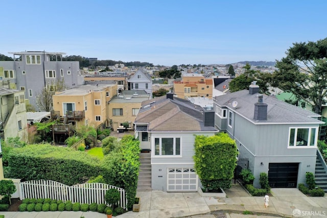 aerial view featuring a residential view