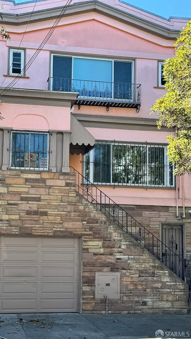 view of home's exterior featuring a garage