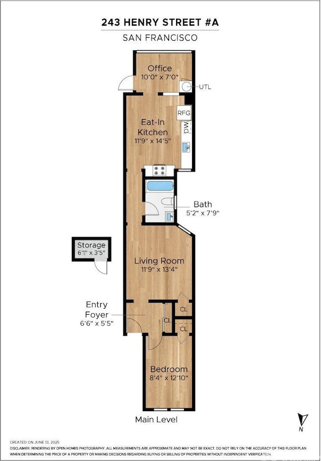 243 Henry St Unit A, San Francisco, CA 94114 - view of home floor plan