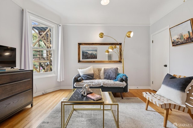 243 Henry St Unit A, San Francisco, CA 94114 - living area featuring wood finished floors and crown molding