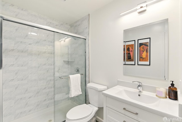 1278 La Playa St, San Francisco, CA 94122 - bathroom with a stall shower, toilet, and vanity