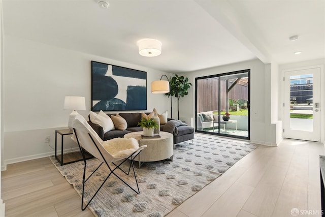 1278 La Playa St, San Francisco, CA 94122 - living area featuring wood finished floors and baseboards