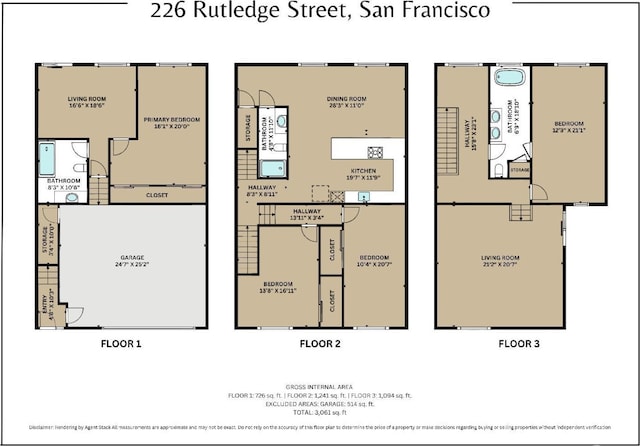 226 Rutledge St, San Francisco, CA 94110 - floor plan / room layout