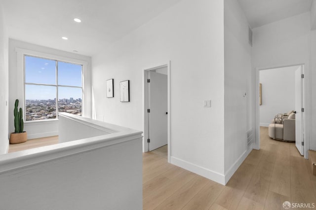 226 Rutledge St, San Francisco, CA 94110 - hall featuring light wood-type flooring, recessed lighting, and baseboards