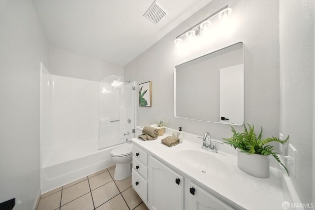 16006 E 14th St Unit 101, San Leandro, CA 94578 - full bath with toilet, vanity, tile patterned floors, and shower / bath combination