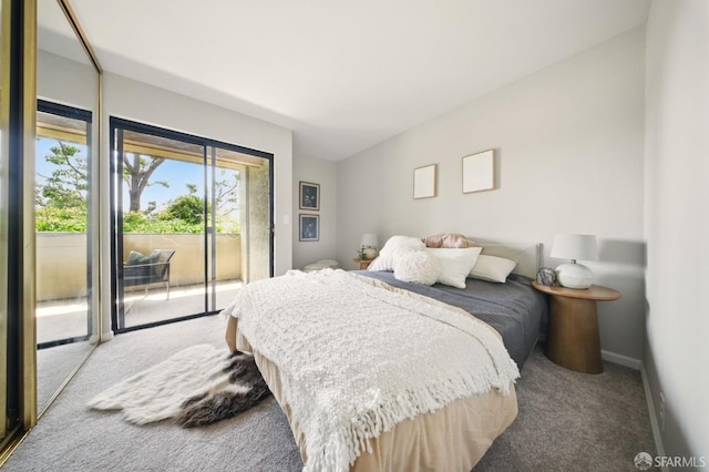 16006 E 14th St Unit 101, San Leandro, CA 94578 - carpeted bedroom featuring access to exterior and baseboards