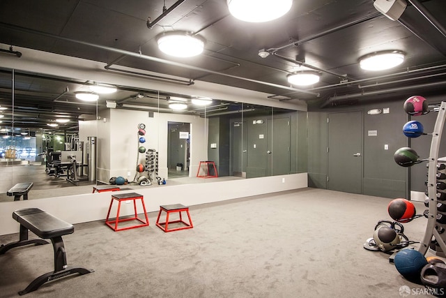 view of workout area