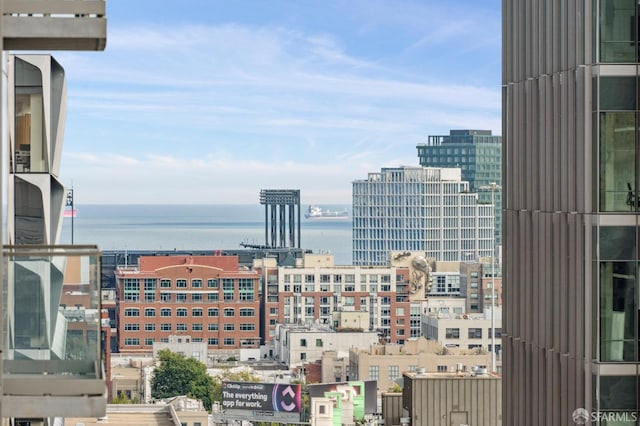 view of city featuring a water view