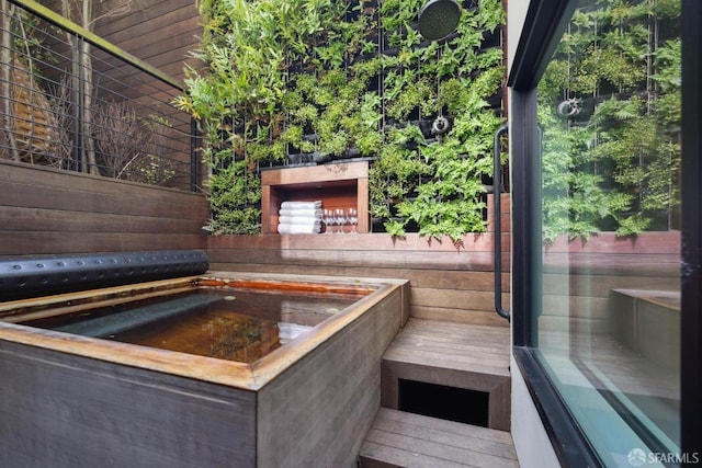 view of sauna