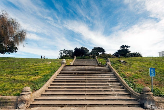 view of property's community with stairway